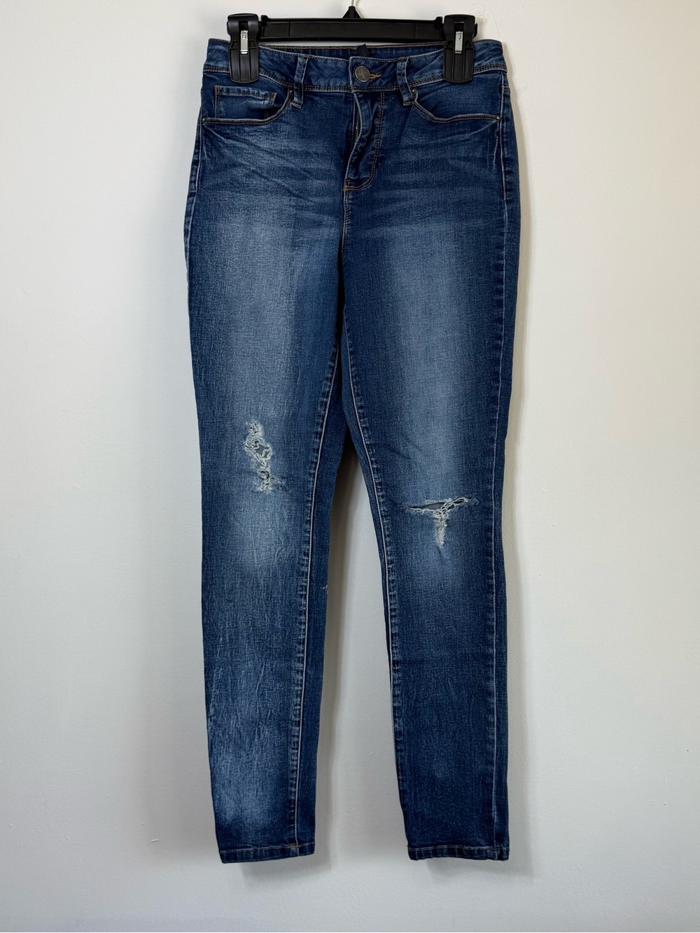 Royalty For Me | High-Rise Distressed Skinny Jeans Medium Wash